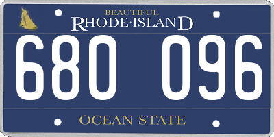 RI license plate 680096