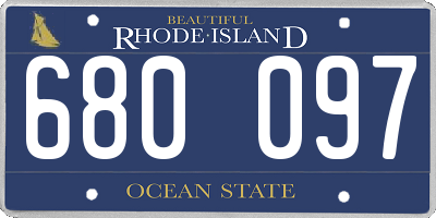RI license plate 680097
