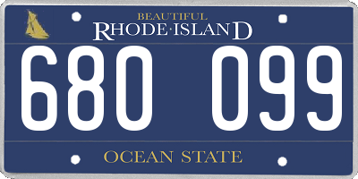 RI license plate 680099