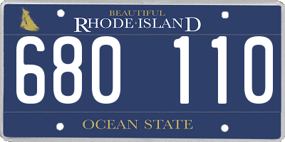 RI license plate 680110