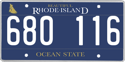 RI license plate 680116