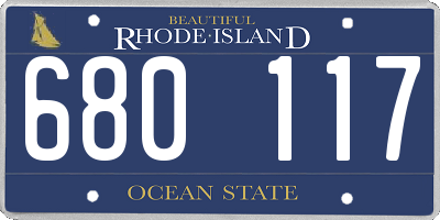 RI license plate 680117