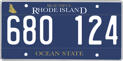 RI license plate 680124