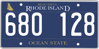 RI license plate 680128