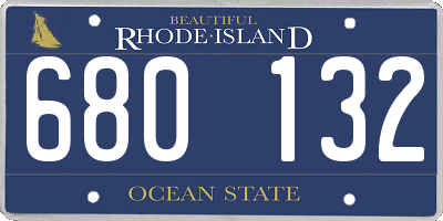 RI license plate 680132