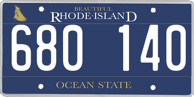 RI license plate 680140