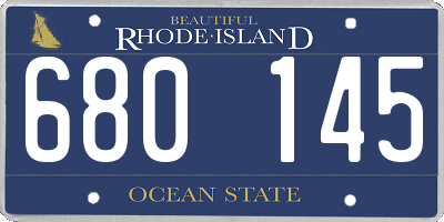 RI license plate 680145
