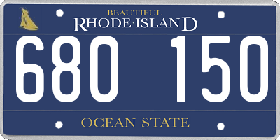 RI license plate 680150