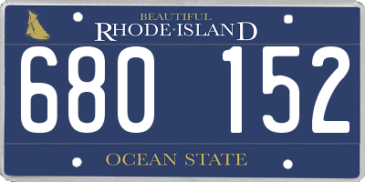 RI license plate 680152
