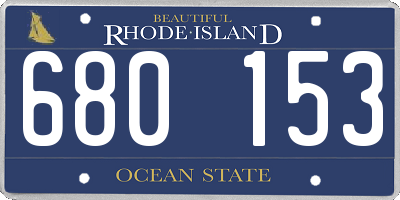 RI license plate 680153