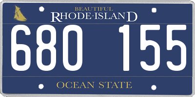 RI license plate 680155
