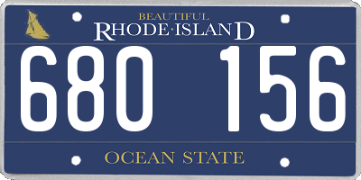 RI license plate 680156