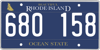 RI license plate 680158
