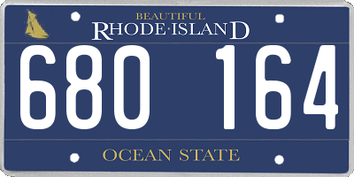 RI license plate 680164