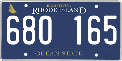 RI license plate 680165