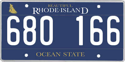 RI license plate 680166