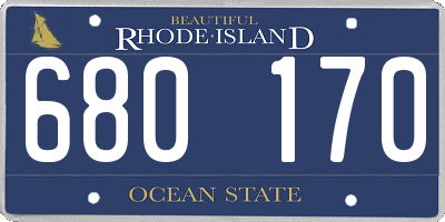 RI license plate 680170