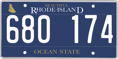 RI license plate 680174