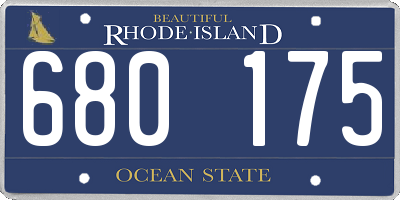 RI license plate 680175
