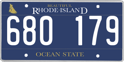 RI license plate 680179