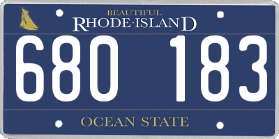 RI license plate 680183