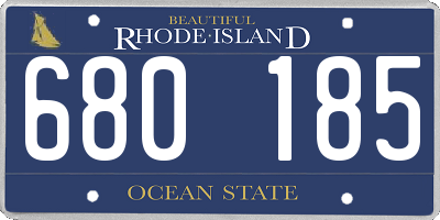 RI license plate 680185