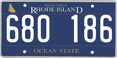 RI license plate 680186