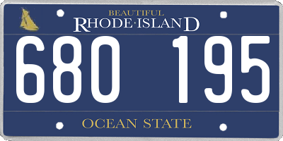 RI license plate 680195