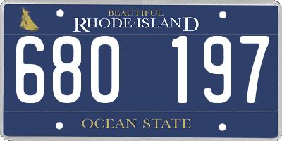 RI license plate 680197
