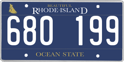 RI license plate 680199