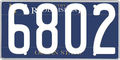 RI license plate 6802