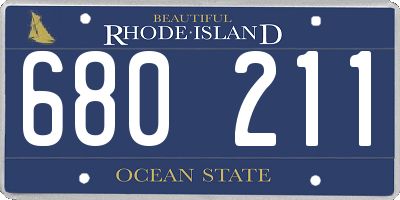 RI license plate 680211