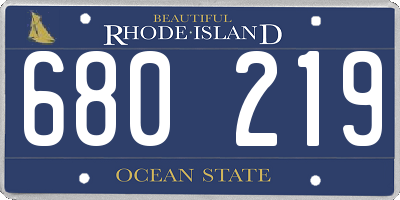 RI license plate 680219