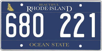 RI license plate 680221