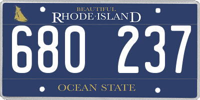 RI license plate 680237