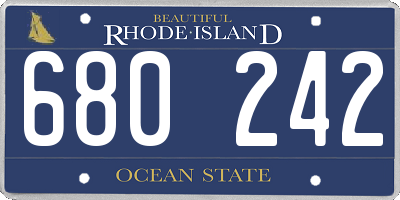 RI license plate 680242