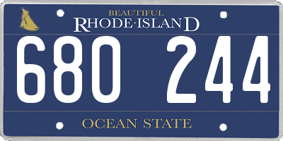 RI license plate 680244