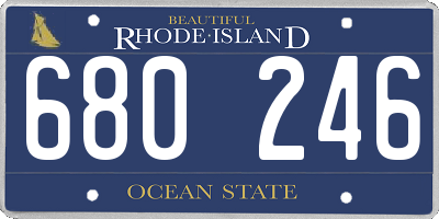 RI license plate 680246