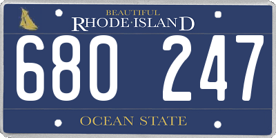 RI license plate 680247