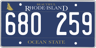 RI license plate 680259