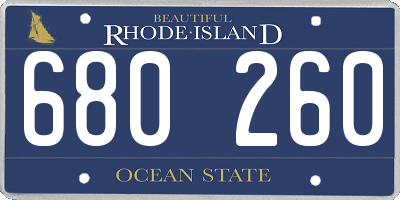 RI license plate 680260