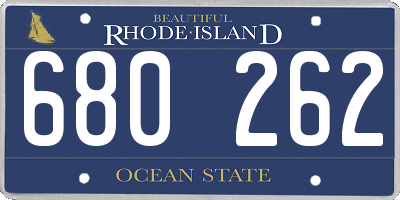 RI license plate 680262