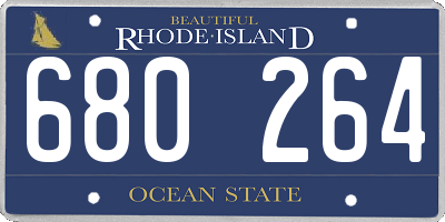 RI license plate 680264