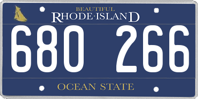 RI license plate 680266