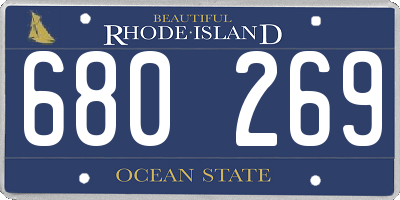 RI license plate 680269