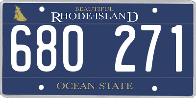 RI license plate 680271