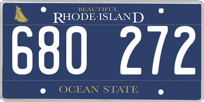 RI license plate 680272