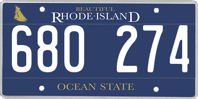 RI license plate 680274