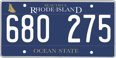 RI license plate 680275