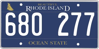 RI license plate 680277